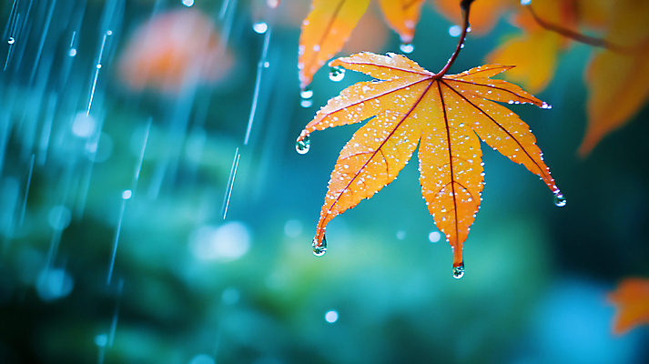 JPG 편집이미지 단풍 낙엽 자연 사람없음 가을 물방울 이슬 빗방울 디지털합성 편집실사 AI포토 AI콘텐츠 계절 잎 비_날씨 CG 생태계 파일형식