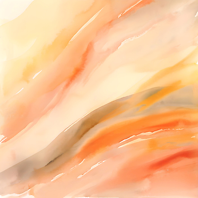 JPG 물결 곡선 일러스트 붓터치 수채화 사람없음 주황색 물감 혼합 질감 국내일러스트 AI일러스트 AI콘텐츠 선 컬러 미술도구 파일형식