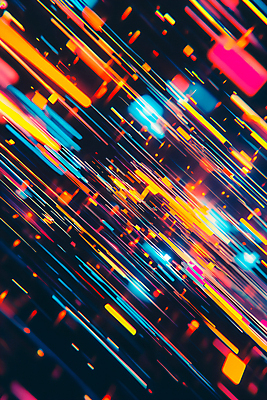 JPG 편집이미지 선 미래 사람없음 빛 디지털 주황색 사이버 네온 노이즈 편집실사 AI컴퓨터그래픽 AI콘텐츠 컬러 컨셉 CG 파일형식