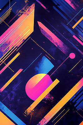 JPG 편집이미지 선 미래 사람없음 디지털 사각형 원형 사이버 질감 네온 노이즈 편집실사 AI컴퓨터그래픽 AI콘텐츠 도형 컨셉 CG 파일형식