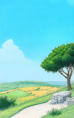 JPG 나무 구름 일러스트 자연 하늘 수채화 풍경 초원 사람없음 맑음 가을 바위 국내일러스트 AI일러스트 AI콘텐츠 자연요소 식물 계절 날씨 돌_바위 생태계 파일형식