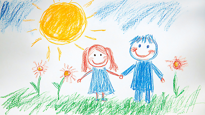 JPG 편집이미지 교육 꽃 어린이 상상 색연필 미술 소녀 소년 초원 두명 태양 낙서 작품 창의력 어린이만 편집실사 AI포토 AI콘텐츠 자연요소 식물 여자 남자 문화예술 학용품 사람 CG 파일형식