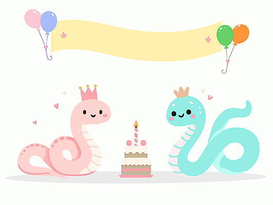 리본 일러스트 왕관 새해 사람없음 귀여움 케이크 뱀띠 뱀 생일축하 뱀캐릭터 풍선 청사 을사년 국내일러스트 푸른뱀 AI파일 동물캐릭터 컨셉 파충류 디저트 십이지신 축하 생일 파일형식 벡터 2025년