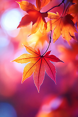 JPG 편집이미지 단풍 낙엽 자연 풍경 사람없음 빨간색 가을 분위기 보케 가을배경 편집실사 AI포토 AI콘텐츠 계절 컬러 백그라운드 컨셉 잎 CG 생태계 파일형식 가을_계절