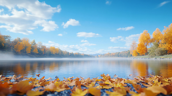 JPG 나무 편집이미지 호수 낙엽 자연 하늘 휴식 사람없음 반사 가을풍경 가을 편안함 가을배경 편집실사 AI포토 AI콘텐츠 식물 계절 백그라운드 컨셉 잎 풍경 감각 CG 생태계 파일형식 가을_계절