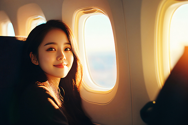 JPG 편집이미지 응시 여자 행복 여행 의자 창문 비행기 한명 미소 성인 햇빛 가을 항공 의료성형뷰티 성인여자한명만 편집실사 AI인물포토 AI콘텐츠 1 시선 계절 감정 가구 항공교통 대중교통 표정 사람 태양 CG 여자한명만 성인여자만 파일형식 AI포토