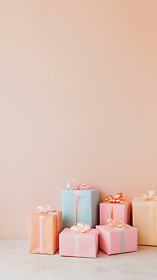 JPG 편집이미지 기념일 사람없음 선물상자 파티 주황색 축하 생일 편집실사 AI포토 AI콘텐츠 컬러 컨셉 선물 이벤트 상자 CG 파일형식