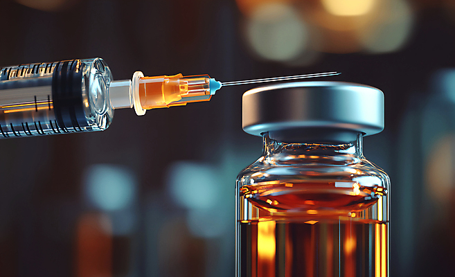 JPG 편집이미지 의학 미래 주사기 사람없음 치료 노란색 약병 보케 물약 백신 편집실사 AI포토 AI콘텐츠 컬러 컨셉 의료기기 약 CG 병_담는 파일형식