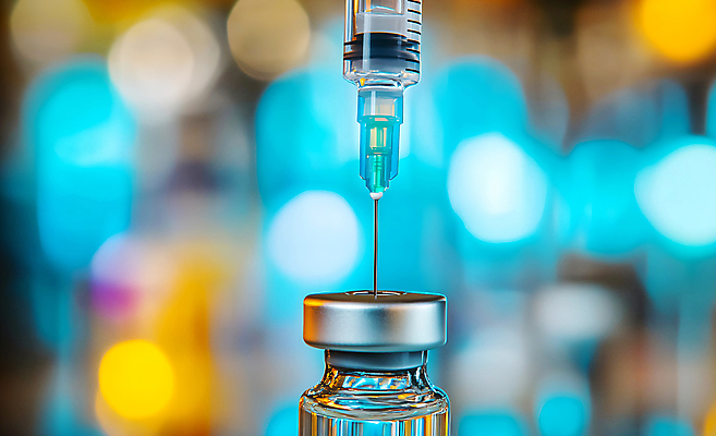 JPG 편집이미지 의학 미래 주사기 사람없음 치료 파란색 약병 보케 물약 백신 편집실사 AI포토 AI콘텐츠 컬러 컨셉 의료기기 약 CG 병_담는 파일형식