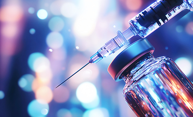 JPG 편집이미지 의학 미래 주사기 사람없음 치료 보라색 약병 보케 물약 백신 편집실사 AI포토 AI콘텐츠 컬러 컨셉 의료기기 약 CG 병_담는 파일형식