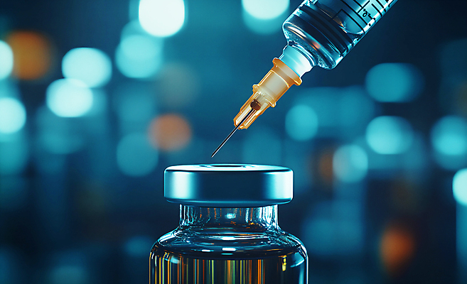 JPG 편집이미지 의학 미래 주사기 사람없음 치료 파란색 약병 보케 물약 백신 편집실사 AI포토 AI콘텐츠 컬러 컨셉 의료기기 약 CG 병_담는 파일형식