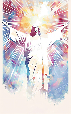 JPG 구름 편집이미지 남자 기독교 종교 팔벌리기 한명 성인 컬러풀 평화 만세 예수 후광 은혜 성인남자한명만 편집실사 AI컴퓨터그래픽 AI콘텐츠 자연요소 1 컬러 컨셉 모션 사람 빛 신_종교 CG 남자한명만 성인남자만 파일형식