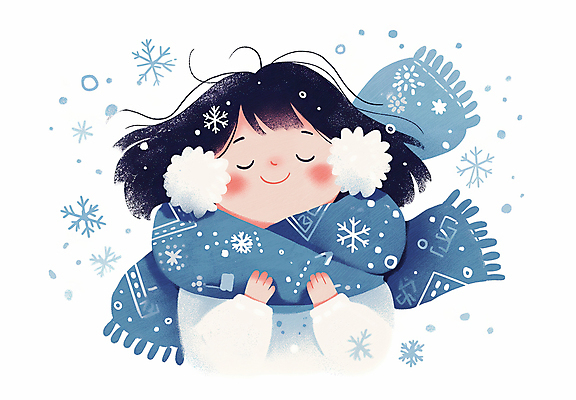 JPG 여자 어린이 장갑 겨울 일러스트 눈사람 한명 미소 소녀 파란색 설원 눈감음 목도리 추위 눈송이 귀마개 눈싸움 소녀한명만 국내일러스트 AI일러스트 AI콘텐츠 1 잡화 계절 컬러 모션 눈_날씨 표정 사람 싸움 여자한명만 소녀만 파일형식