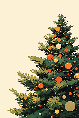 JPG 크리스마스장식 크리스마스 겨울 일러스트 장신구 선물 사람없음 장식 초록색 크리스마스트리 분위기 연말 오너먼트 국내일러스트 AI일러스트 AI콘텐츠 계절 기념일 컬러 컨셉 파일형식