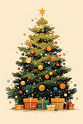 JPG 크리스마스장식 크리스마스 겨울 일러스트 장신구 선물 사람없음 장식 초록색 선물상자 크리스마스트리 분위기 연말 오너먼트 국내일러스트 AI일러스트 AI콘텐츠 계절 기념일 컬러 컨셉 상자 파일형식