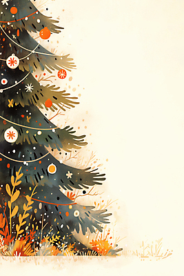 JPG 크리스마스장식 크리스마스 겨울 일러스트 장신구 선물 사람없음 장식 초록색 크리스마스트리 분위기 연말 오너먼트 국내일러스트 AI일러스트 AI콘텐츠 계절 기념일 컬러 컨셉 파일형식