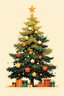 JPG 크리스마스장식 크리스마스 겨울 일러스트 장신구 선물 사람없음 장식 초록색 선물상자 크리스마스트리 분위기 연말 오너먼트 국내일러스트 AI일러스트 AI콘텐츠 계절 기념일 컬러 컨셉 상자 파일형식