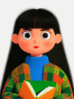 JPG 편집이미지 응시 여자 한명 들기 성인 책 컬러풀 독서 스웨터 읽기 성인여자한명만 편집실사 AI컴퓨터그래픽 AI콘텐츠 1 시선 컬러 상의 모션 사람 CG 여자한명만 성인여자만 파일형식