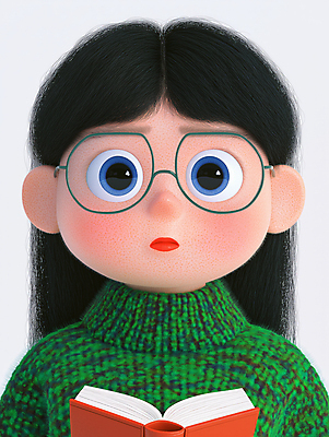 JPG 편집이미지 응시 여자 안경 한명 들기 성인 책 초록색 독서 스웨터 읽기 성인여자한명만 편집실사 AI컴퓨터그래픽 AI콘텐츠 1 시선 잡화 컬러 상의 모션 사람 CG 여자한명만 성인여자만 파일형식