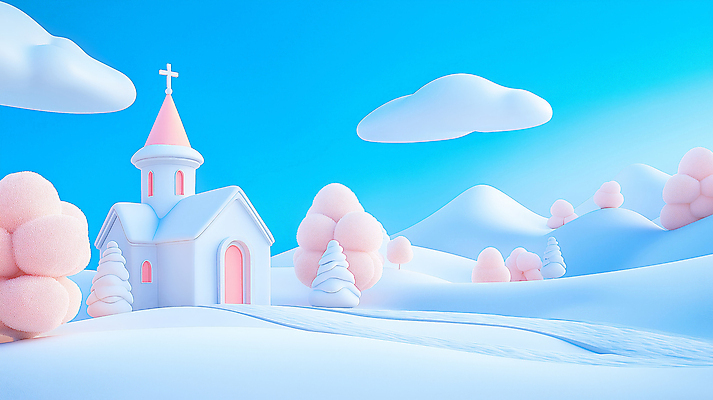 JPG 나무 편집이미지 기독교 십자가 크리스마스 겨울 동화 사람없음 교회 평화 설원 추위 흰색 눈 편집실사 AI컴퓨터그래픽 AI콘텐츠 자연요소 식물 계절 기념일 종교 컬러 컨셉 종교건축 날씨 눈_날씨 건물 CG 파일형식