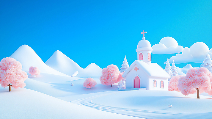 JPG 나무 편집이미지 기독교 십자가 크리스마스 겨울 동화 사람없음 교회 평화 설원 추위 흰색 눈 편집실사 AI컴퓨터그래픽 AI콘텐츠 자연요소 식물 계절 기념일 종교 컬러 컨셉 종교건축 날씨 눈_날씨 건물 CG 파일형식