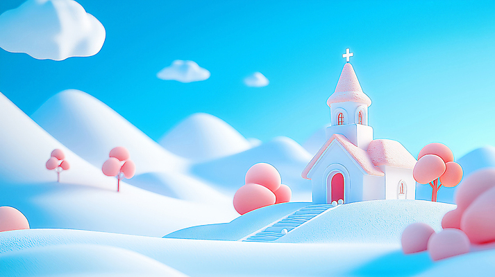 JPG 나무 편집이미지 기독교 십자가 크리스마스 겨울 동화 사람없음 교회 평화 설원 추위 흰색 눈 편집실사 AI컴퓨터그래픽 AI콘텐츠 자연요소 식물 계절 기념일 종교 컬러 컨셉 종교건축 날씨 눈_날씨 건물 CG 파일형식