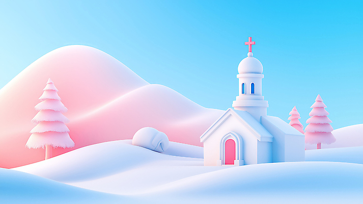 JPG 나무 편집이미지 기독교 십자가 크리스마스 겨울 동화 사람없음 교회 평화 설원 추위 흰색 눈 편집실사 AI컴퓨터그래픽 AI콘텐츠 자연요소 식물 계절 기념일 종교 컬러 컨셉 종교건축 날씨 눈_날씨 건물 CG 파일형식