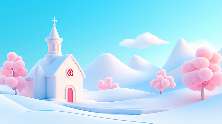 JPG 나무 편집이미지 기독교 십자가 크리스마스 겨울 동화 사람없음 교회 평화 설원 추위 흰색 눈 편집실사 AI컴퓨터그래픽 AI콘텐츠 자연요소 식물 계절 기념일 종교 컬러 컨셉 종교건축 날씨 눈_날씨 건물 CG 파일형식
