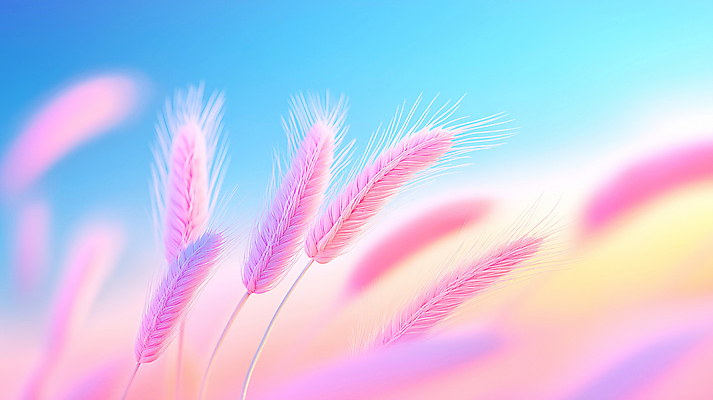 JPG 구름 편집이미지 분홍색 자연 하늘 논 풍경 사람없음 평화 추수 벼 가을 밀밭 편집3D AI컴퓨터그래픽 AI콘텐츠 자연요소 계절 컬러 컨셉 밭 농업 곡류 3D 밀 생태계 파일형식