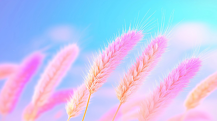 JPG 편집이미지 분홍색 자연 하늘 논 풍경 사람없음 평화 추수 벼 가을 밀밭 편집3D AI컴퓨터그래픽 AI콘텐츠 계절 컬러 컨셉 밭 농업 곡류 3D 밀 생태계 파일형식