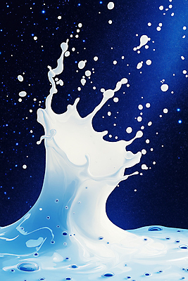 JPG 편집이미지 추상 사람없음 파란색 우주 우유 물방울 액체 신비 스플래쉬 흩어짐 편집실사 AI포토 AI콘텐츠 컬러 컨셉 무늬 유제품 CG 파일형식