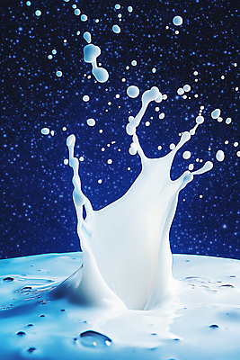 JPG 편집이미지 추상 사람없음 파란색 우주 우유 물방울 액체 신비 스플래쉬 흩어짐 편집실사 AI포토 AI콘텐츠 컬러 컨셉 무늬 유제품 CG 파일형식