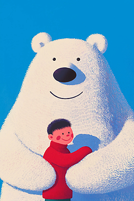 JPG 남자 겨울 일러스트 포옹 청소년 자연 따뜻함 사랑 한명 친구 흰색 북극곰 교감 십대남자한명만 국내일러스트 AI일러스트 AI콘텐츠 1 계절 감정 컬러 곰 관계 안기 사람 생태계 남자한명만 십대남자만 파일형식