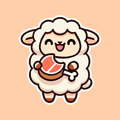 일러스트 스테이크 웃음 들기 사람없음 귀여움 주황색 양 양고기 양꼬치 일러캐릭터 AI파일 캐릭터 음식 컬러 컨셉 포유류 모션 서양음식 표정 육류 파일형식 벡터