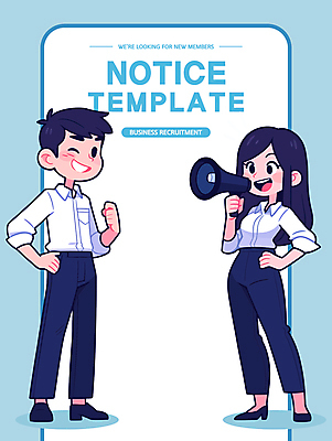 전신 여자 남자 허리손 일러스트 비즈니스 윙크 웃음 들기 성인 두명 확성기 외침 비즈니스맨 비즈니스우먼 채용 성인만 국내일러스트 AI파일 포즈 모션 표정 사람 소리 직장인 파일형식 벡터