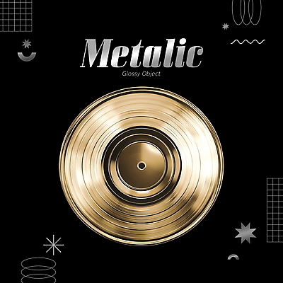 PSD 편집이미지 음악 사람없음 금속 황금 오브젝트 질감 광택 엘리먼트 편집소스 편집3D 재질 문화예술 3D 파일형식