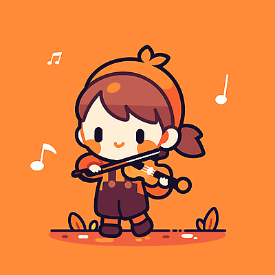 여자 행복 어린이 음악 연주 일러스트 한명 소녀 귀여움 주황색 바이올린 음악회 바이올리니스트 바이올린활 소녀한명만 국내일러스트 AI파일 1 감정 컬러 컨셉 현악기 문화예술 사람 공연 연주자 여자한명만 소녀만 파일형식 벡터