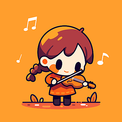 여자 행복 어린이 음악 연주 일러스트 한명 소녀 귀여움 주황색 바이올린 음악회 바이올리니스트 바이올린활 소녀한명만 국내일러스트 AI파일 1 감정 컬러 컨셉 현악기 문화예술 사람 공연 연주자 여자한명만 소녀만 파일형식 벡터