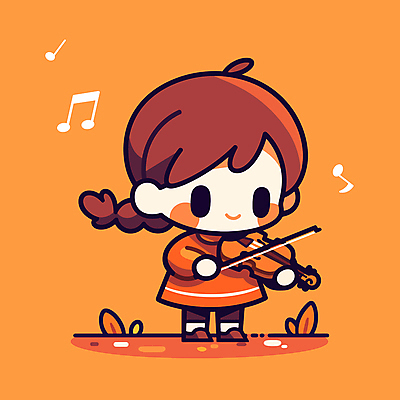 여자 행복 어린이 음악 연주 일러스트 한명 소녀 귀여움 주황색 바이올린 음악회 바이올리니스트 바이올린활 소녀한명만 국내일러스트 AI파일 1 감정 컬러 컨셉 현악기 문화예술 사람 공연 연주자 여자한명만 소녀만 파일형식 벡터