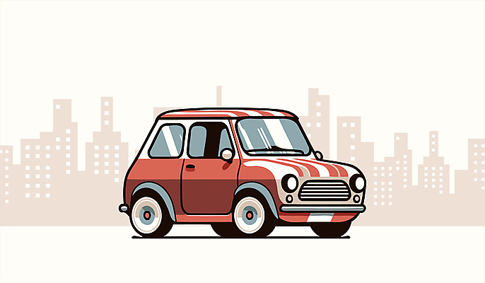 디자인 교통 일러스트 자동차 사람없음 도시 클래식 복고 클래식카 소형차 국내일러스트 AI파일 육상교통 컨셉 승용차 파일형식 벡터