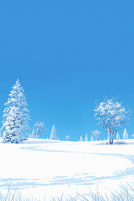 JPG 나무 겨울 일러스트 자연 하늘 풍경 사람없음 파란색 흰색 눈 차가움 국내일러스트 AI일러스트 AI콘텐츠 자연요소 식물 계절 컬러 날씨 생태계 파일형식