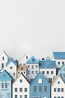 JPG 편집이미지 창문 지붕 주택 굴뚝 사람없음 건물 파란색 마을 편집실사 AI포토 AI콘텐츠 건축물 컬러 CG 파일형식