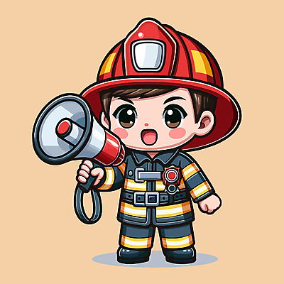 전신 남자 일러스트 경고 한명 서기 들기 안전 성인 앞모습 확성기 외침 헬멧 소방관 알림 예방 방화복 소방관모자 성인남자한명만 방호복 일러캐릭터 AI파일 캐릭터 모자_잡화 1 옷 뷰포인트 모션 사람 소리 보호장비 구조원 소방 남자한명만 성인남자만 파일형식 벡터