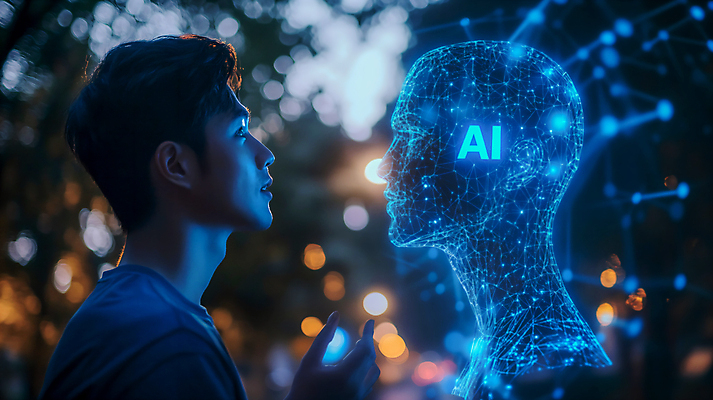 JPG 편집이미지 남자 비즈니스 미래 한명 성인 과학기술 비즈니스맨 로봇 홀로그램 성인남자한명만 AI_인공지능 편집실사 AI컴퓨터그래픽 AI콘텐츠 1 컨셉 기술 사람 직장인 CG 남자한명만 성인남자만 파일형식