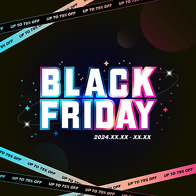 일러스트 이벤트 타이포그라피 사람없음 반짝임 세일 검은색 11월 블랙프라이데이 국내일러스트 AI파일 문자 컬러 모션 데이이벤트 날짜 파일형식 벡터
