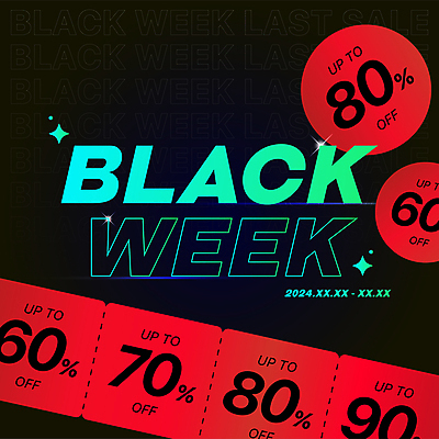 일러스트 이벤트 타이포그라피 사람없음 빨간색 반짝임 세일 11월 쿠폰 블랙프라이데이 국내일러스트 블랙위크 AI파일 문자 컬러 모션 데이이벤트 날짜 파일형식 벡터