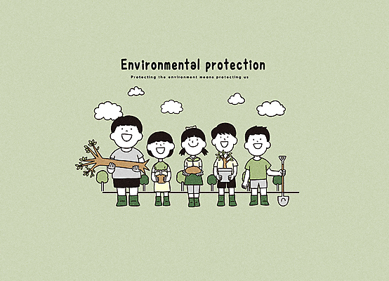 전신 PSD 나무 구름 여자 남자 어린이 캠페인 일러스트 자연 들기 소녀 소년 여러명 초록색 환경 삽 식목일 친환경 나무심기 묘목 국내일러스트 자연요소 식물 기념일 컬러 다수 모션 사람 생태계 심기 파일형식