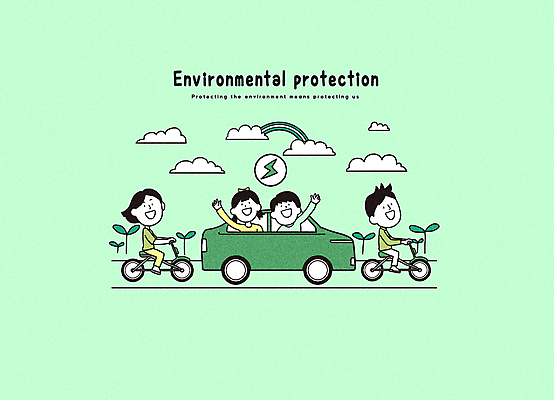 전신 PSD 여자 남자 캠페인 일러스트 소녀 소년 여러명 성인 초록색 새싹 환경 자전거 그린에너지 친환경 전기자동차 세계환경의날 탄소제로 국내일러스트 식물 어린이 컬러 다수 자동차 사람 바이크 에너지 파일형식 법정기념일