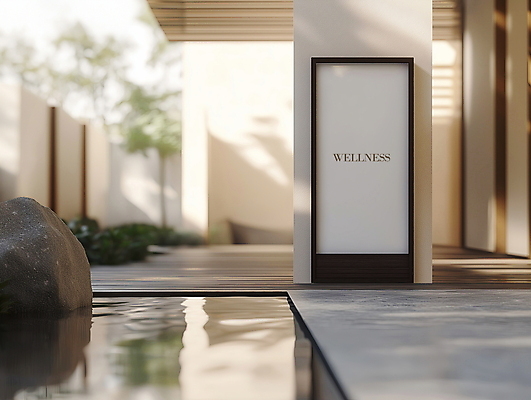 PSD 편집이미지 액자 프레임 그림자 사람없음 인테리어 햇빛 공백 돌_바위 연못 풀잎 베이지색 편집소스 이미지편집 편집실사 웰니스 디자인 컬러 잎 태양 풀_식물 CG 파일형식