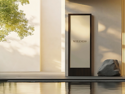 PSD 편집이미지 액자 프레임 그림자 사람없음 인테리어 햇빛 반사 공백 돌_바위 연못 풀잎 베이지색 편집소스 이미지편집 편집실사 웰니스 디자인 컬러 잎 태양 풀_식물 CG 파일형식